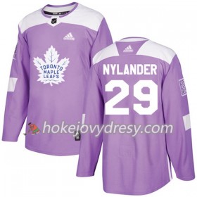 Pánské Hokejový Dres Toronto Maple Leafs William Nylander 29 Adidas 2017-2018 Nachová Fights Cancer Practice Authentic